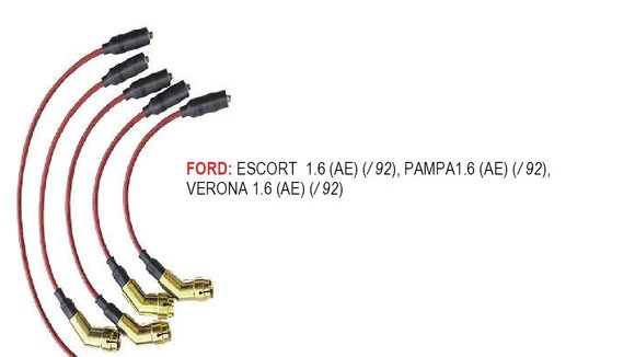 Imagen de JUEGO CABLES BUJIA FORD ESCORT 1.6 1991/1995 - VERONA